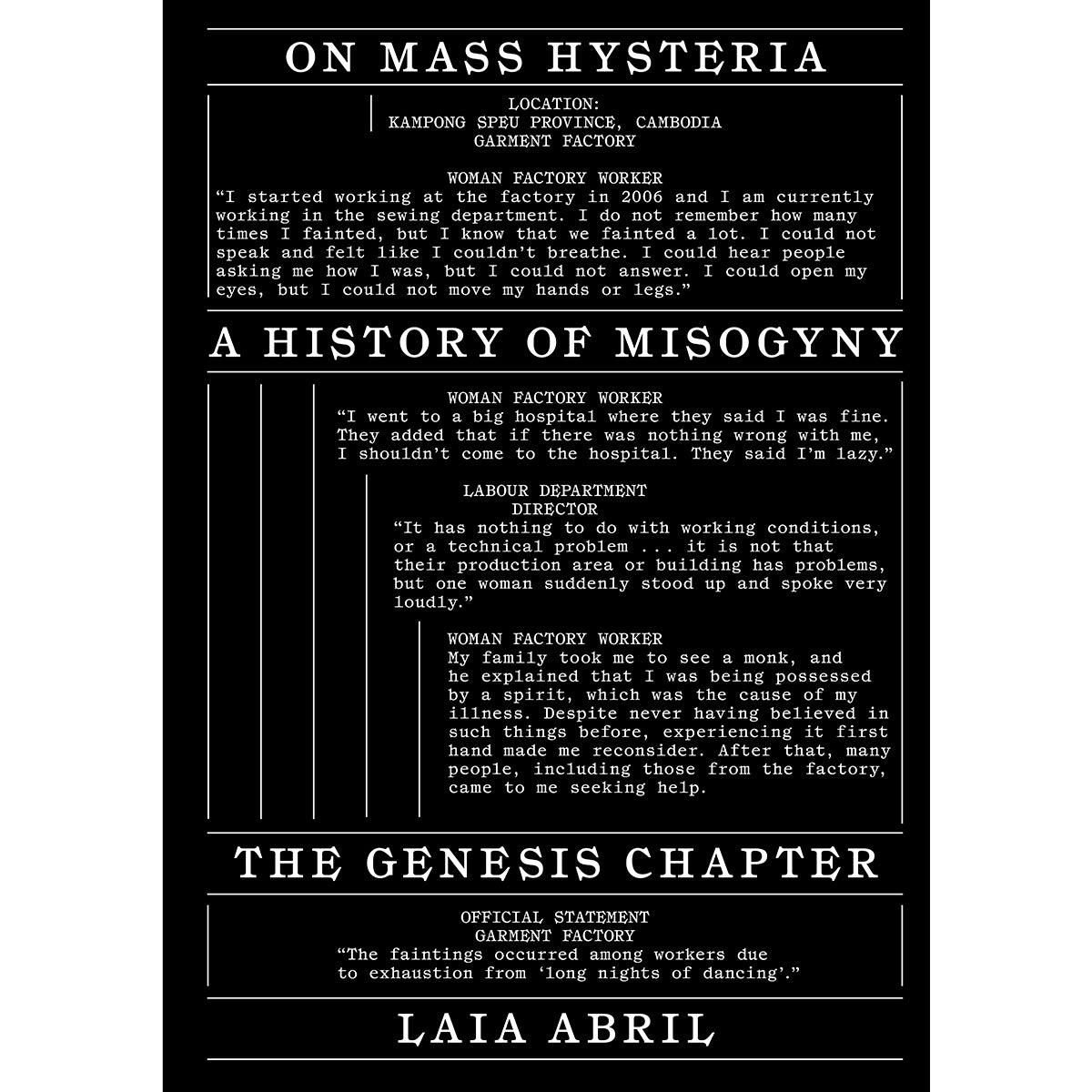 LAIA ABRIL: ON MASS HYSTERIA